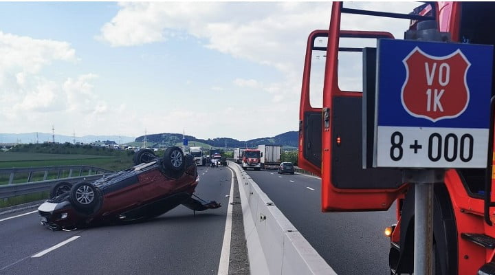 (Video) Coadă de kilometri pe ocolitoarea Brașovului, după un accident cu trei autovehicule 1