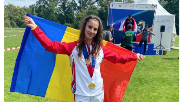Ilona, polițistă din Brașov, locul doi la Campionatul Național de Atletism, proba de 60 de metri viteză 1