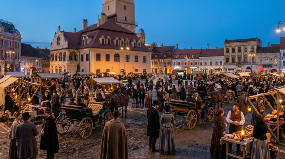 Brașov. Piața Sfatului în jurul anului 1800: cum arăta „mall-ul” unui oraș transilvănean 2