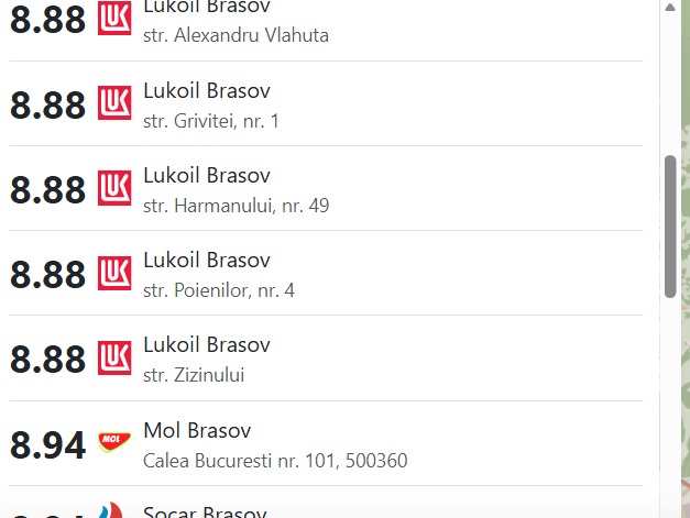 Brașov. Motorina a depășit pragul de 9 lei/litru. La cât a urcat benzina 2 Brașov. Motorina a depășit pragul de 9 lei/litru. La cât a urcat benzina 2