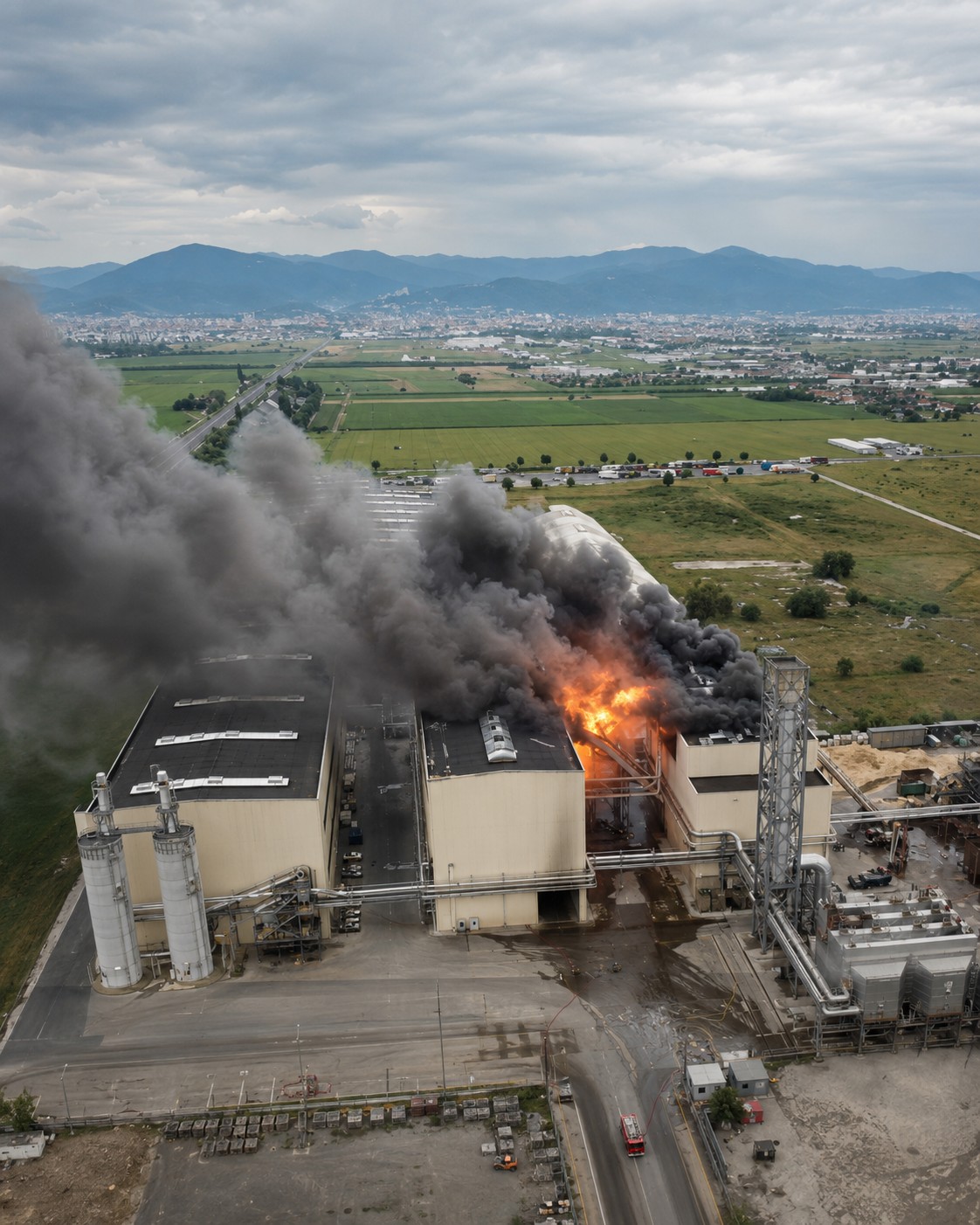 (Video) Brașov. Momentul celei de-a doua explozii de la Kronospan, filmat cu drona. Peste 100 de pompieri interveniseră la fabrică 1 (Video) Brașov. Momentul celei de-a doua explozii de la Kronospan, filmat cu drona. Peste 100 de pompieri interveniseră la fabrică 1