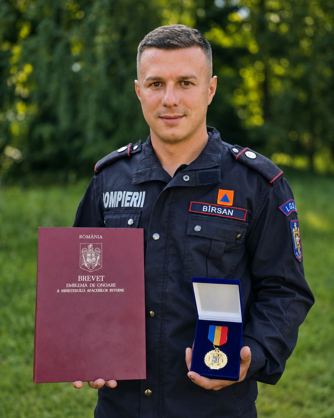 Pompierul brașovean care a intrat în Olt fără să ezite, decorat de MAI. Gestul făcut în timpul liber 1 Pompierul brașovean care a intrat în Olt fără să ezite, decorat de MAI. Gestul făcut în timpul liber 1