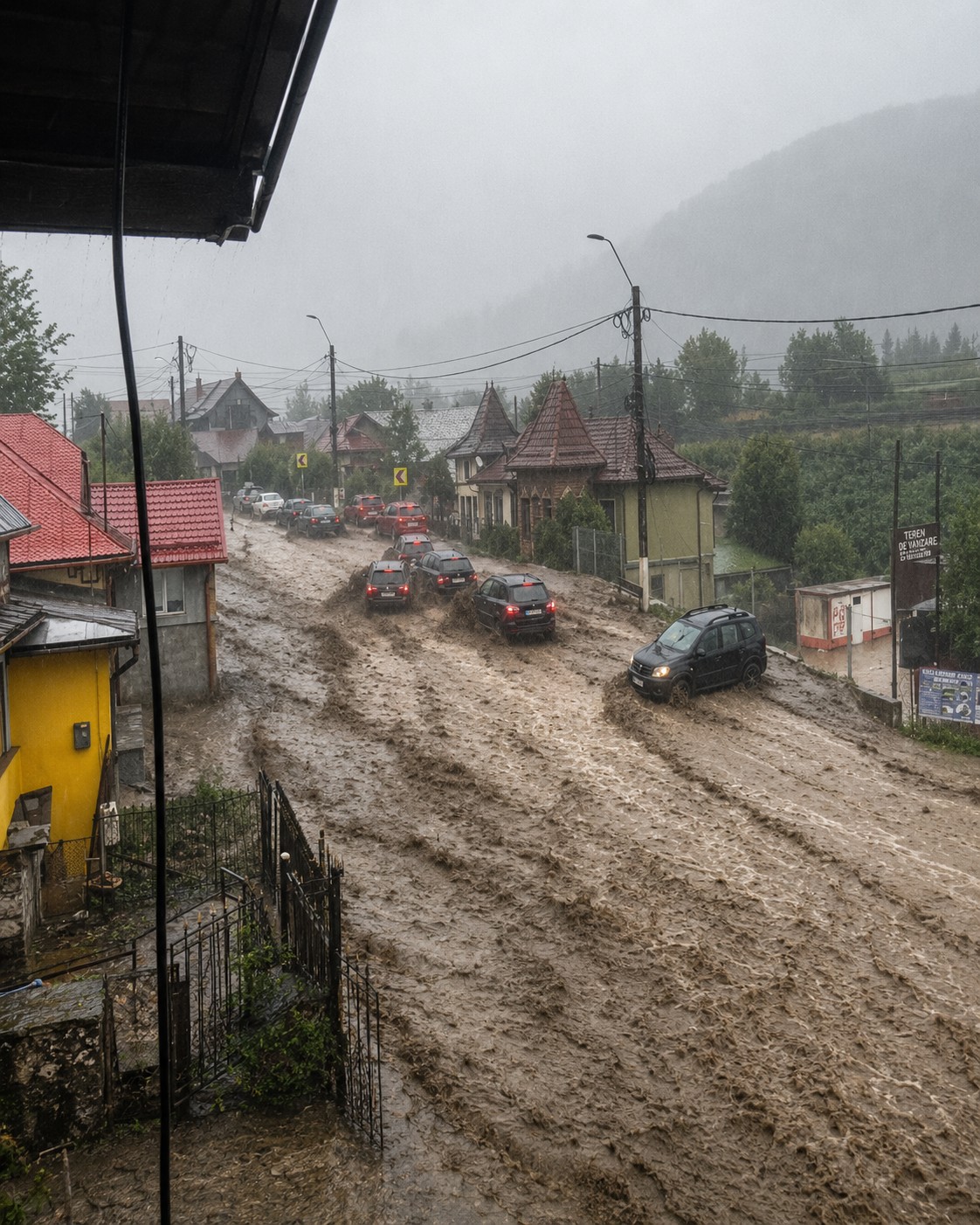 (Video) Viitură puternică pe DN1 spre Brașov: apă și noroi pe carosabil, oameni blocați în mașini. O femeie a fost salvată din apă 1 (Video) Viitură puternică pe DN1 spre Brașov: apă și noroi pe carosabil, oameni blocați în mașini. O femeie a fost salvată din apă 1