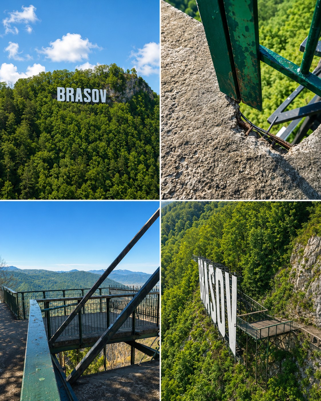 Platforma de belvedere de lângă literele „BRAȘOV” a fost închisă. Structura metalică prezintă un risc pentru turiști 1 Platforma de belvedere de lângă literele „BRAȘOV” a fost închisă. Structura metalică prezintă un risc pentru turiști 1