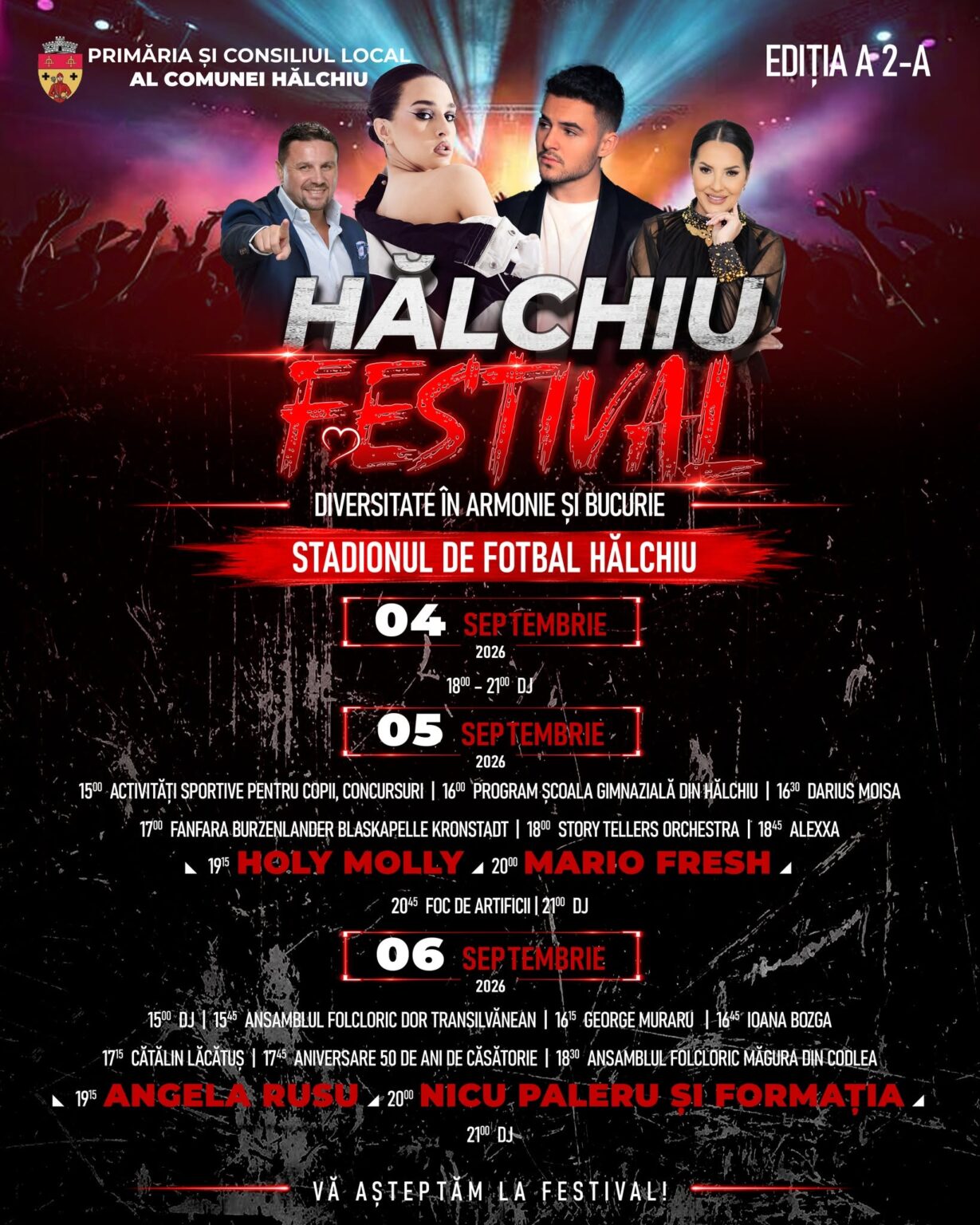Brașov. Concerte Mario Fresh, Holy Molly și Nicu Paleru la Hălchiu Festival 2026. Artiști cunoscuți, târg tradițional și distracție pentru copii 1 Brașov. Concerte Mario Fresh, Holy Molly și Nicu Paleru la Hălchiu Festival 2026. Artiști cunoscuți, târg tradițional și distracție pentru copii 1